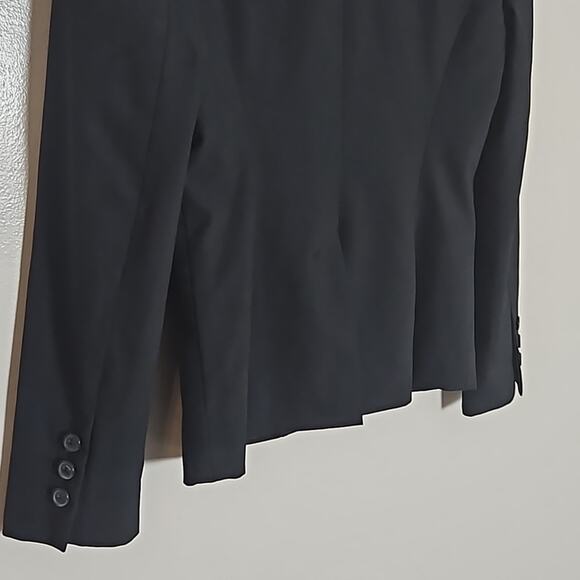 Halogen Single Button Light Shoulder Padding Black Blazer Sz 0 Petite - Picture 9 of 10